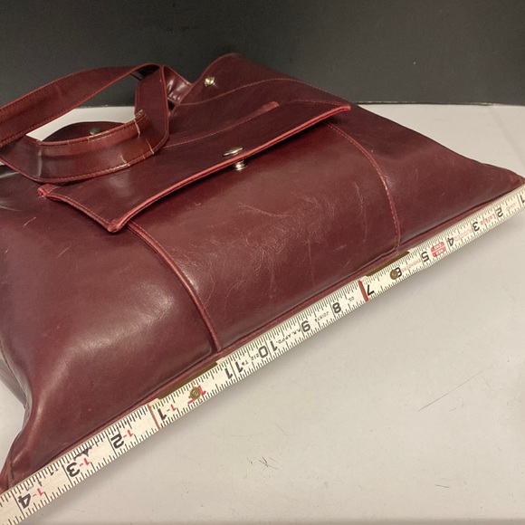 CRYSTALYN KAY Metier Tote Wine Shoulder Bag Purse - Picture 10 of 17
